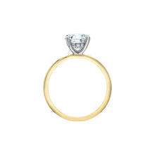 Load image into Gallery viewer, 10170YW/150 14KT Yellow Gold 1.64CT TW LAB CREATED Round Solitaire with Lab Created Hidden Halo Ring