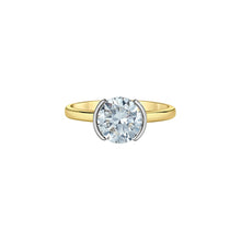 Load image into Gallery viewer, 10291YW208 14KT Yellow Gold 2.15CT TW 1/2 Bezel Set LAB CREATED Diamond Ring