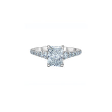 Load image into Gallery viewer, 31607/200-P Platinum 2.00CT TW LAB CREATED RADIANT DIAMOND Flared Band Ring