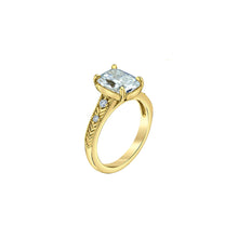 Load image into Gallery viewer, 31632 14kt Yellow Gold 1.10CT TW Lab Grown Elongated Cushion Cut Diamond Ring