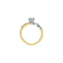Load image into Gallery viewer, 4515 14k Yellow & White Gold 1.43CT TW LAB CREATED OVAL DIAMOND Ring With Marquis Diamond Accents
