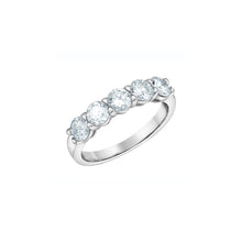 Load image into Gallery viewer, 50M40WG 14K White Gold 1.50CT TW 5 LAB CREATED DIAMOND Ring