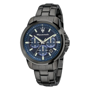 410135 MASERATI SUCCESSO Black Stainless Steel Watch With Date