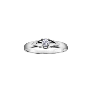 AM108W04 OUT OF STOCK, PLEASE ALLOW 3-4 WEEKS FOR DELIVERY 10KT White Gold .04CT TW Canadian Diamond Ring