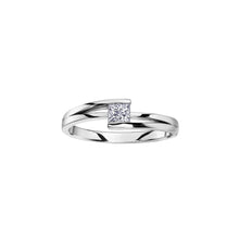 Load image into Gallery viewer, AM120W23 14K White Gold 0.23CT TW Princess Canadian Diamond Ring
