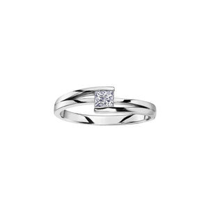 AM120W23 14K White Gold 0.23CT TW Princess Canadian Diamond Ring