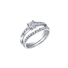 Load image into Gallery viewer, AM134W30 OUT OF STOCK PLEASE ALLOW 3-4 WEEKS FOR DELIVERY 14K White Gold 0.30CT TW Princess Canadian Diamond Ring
