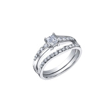 Load image into Gallery viewer, AM134W30 14K White Gold 0.30CT TW Princess Canadian Diamond Ring