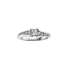 Load image into Gallery viewer, AM134W30 14K White Gold 0.30CT TW Princess Canadian Diamond Ring