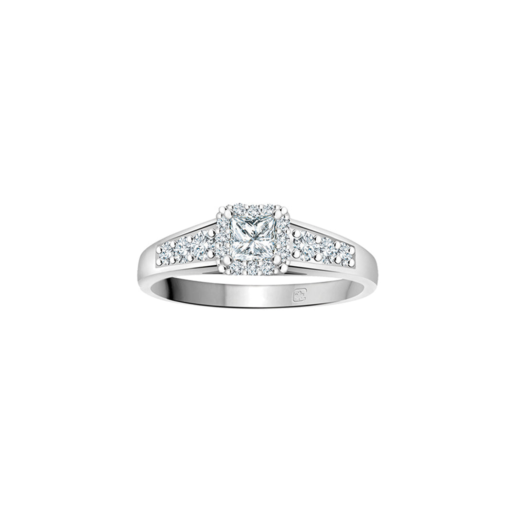 020007 14K Gold .50CT TW Princess Diamond Ring