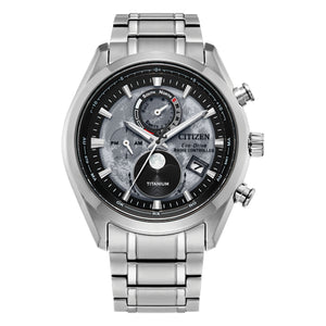 401953 CITIZEN® Eco-Drive Titanium Watch with Moon Phase, World Time & Day/Date