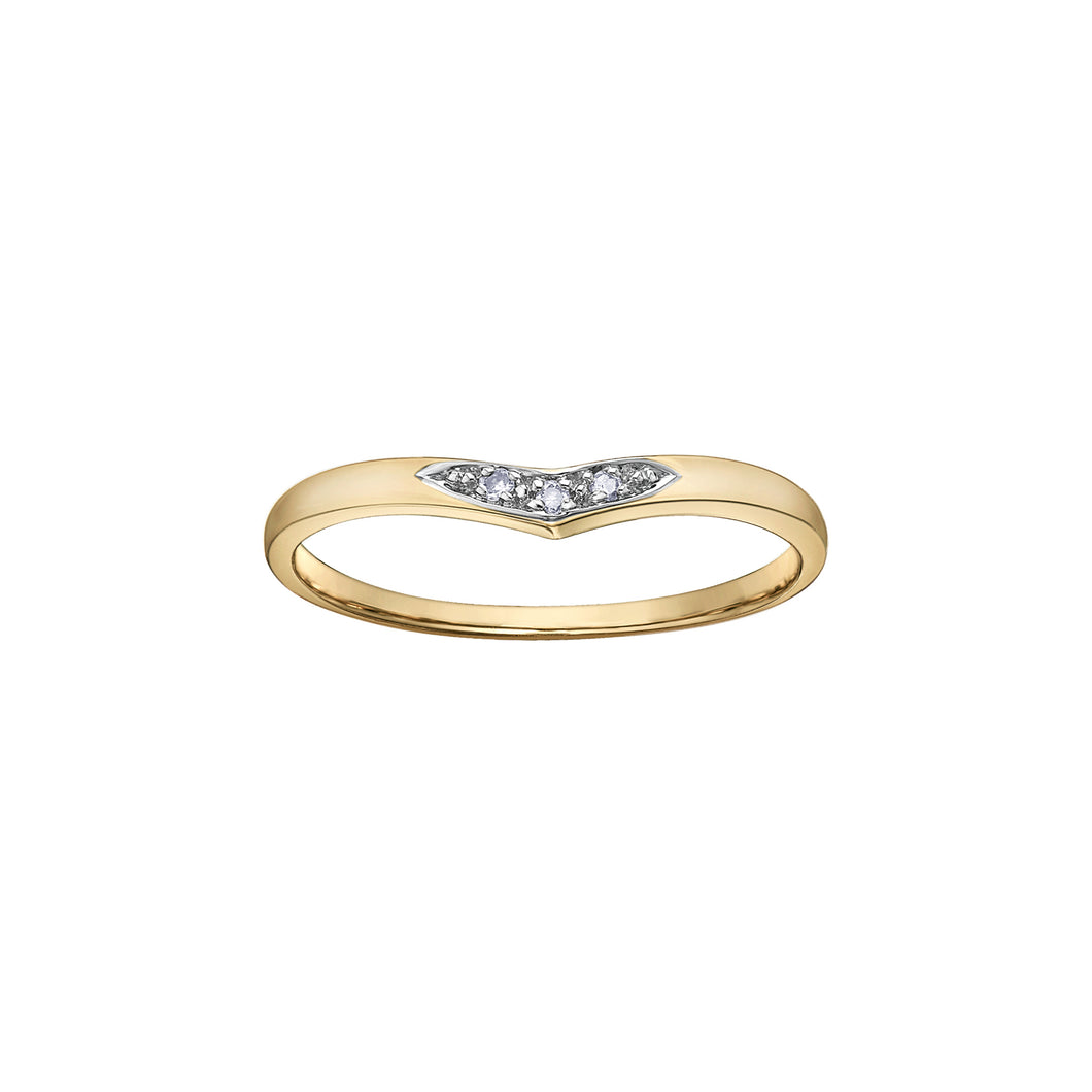030067 10KT Yellow Gold .01CT TW Diamond Ring