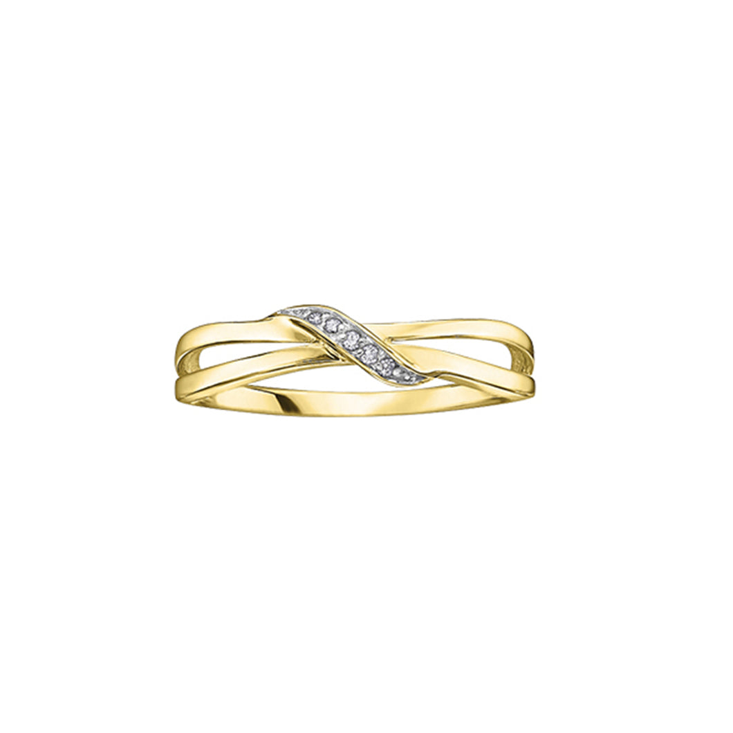 030345 10KT Yellow Gold 0.03CT TW Diamond Ring