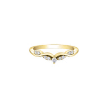 Load image into Gallery viewer, 030339 10KT Yellow Gold .11CT TW Diamond Chevron Ring