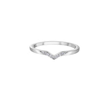 Load image into Gallery viewer, 100045 10KT White Gold 0.04CT TW Diamond Chevron Ring