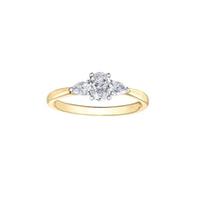 Load image into Gallery viewer, 020170 14KT Yellow &amp; White Gold .65CT TW Oval Center Diamond Ring
