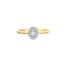 Load image into Gallery viewer, 030445 10KT Yellow &amp; White Gold .20CT TW Oval Center Diamond Ring
