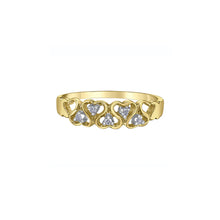 Load image into Gallery viewer, 030551 10KT Yellow Gold .05CT TW Diamond Heart Ring