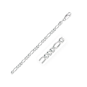 310076 8.5" Sterling Silver Figaro Chain Bracelet