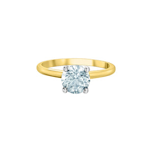 LD148YW100 14KT Yellow & White Gold 1.08CT TW LAB CREATED OVAL DIAMOND Ring