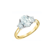Load image into Gallery viewer, LD186YW245 14K Yellow & White Gold 2.51CT TW Oval/Moon LAB GROWN Diamond Ring