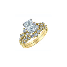 Load image into Gallery viewer, LD194YW184 14KT Yellow & White Gold 1.86CT TW LAB CREATED RADIANT CUT DIAMOND Ring with a Hidden Halo