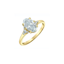 Load image into Gallery viewer, LD211Y165 14K Yellow 1.65CT TW Oval LAB GROWN Diamond Ring
