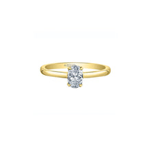 Load image into Gallery viewer, ML708Y50 14KT Yellow Gold 0.53CT TW Oval Canadian Diamond Ring