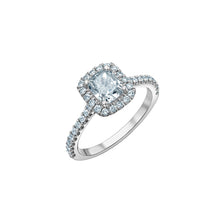 Load image into Gallery viewer, 31165WG/135 14K White Gold 1.39CT TW Cushion Cut Canadian Diamond Ring
