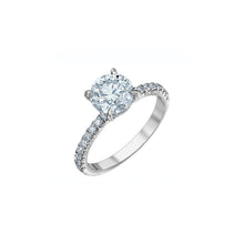 Load image into Gallery viewer, 31584WG/235 14KT White Gold 2.35CT TW LAB CREATED DIAMOND Ring With Hidden Halo