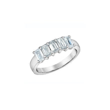 Load image into Gallery viewer, 50M42WG150 14K White Gold 1.50CT TW 5 LAB CREATED BAGUETTE DIAMOND Ring