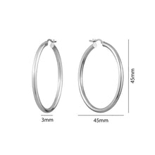 Load image into Gallery viewer, 291543 Sterling Silver 3 x 45mm Hoop Earrings