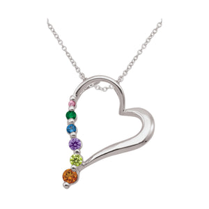 30026 Family Pendant PLEASE CALL 204-726-9100 FOR PRICING. PRICE LISTED IS FOR STERLING SILVER & SYNTHETIC STONES. PLEASE ALLOW 3 - 4 WEEKS FOR DELIVERY.