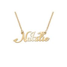 Load image into Gallery viewer, 60495 Name Necklace PLEASE CALL 204-726-9100 FOR PRICING. PRICE LISTED IS FOR STERLING SILVER & SYNTHETIC STONES. PLEASE ALLOW 3 - 4 WEEKS FOR DELIVERY.
