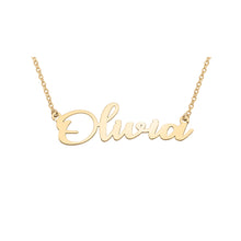 Load image into Gallery viewer, 60572 Name Necklace PLEASE CALL 204-726-9100 FOR PRICING. PRICE LISTED IS FOR STERLING SILVER & SYNTHETIC STONES. PLEASE ALLOW 3 - 4 WEEKS FOR DELIVERY.