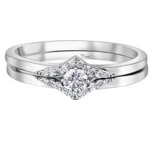 Load image into Gallery viewer, 100045 10KT White Gold 0.04CT TW Diamond Chevron Ring