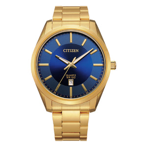410114 CITIZEN® Quartz Yellow Tone Stainless Steel Watch