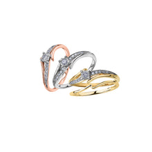 Load image into Gallery viewer, 030026 10KT Yellow & White Gold .10CT TW Diamond Ring
