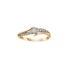 Load image into Gallery viewer, 030026 OUT OF STOCK PLEASE ALLOW 3-4 WEEKS FOR DELIVERY 10KT Yellow &amp; White Gold .10CT TW Diamond Ring

