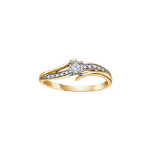 Load image into Gallery viewer, 030026 10KT Yellow & White Gold .10CT TW Diamond Ring