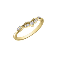 Load image into Gallery viewer, 030339 10KT Yellow Gold .11CT TW Diamond Chevron Ring