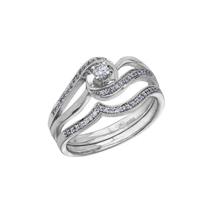 030011 10K White Gold 0.17CT TW Diamond Ring
