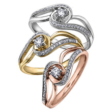 Load image into Gallery viewer, 030098 10K Yellow Gold .17CT TW Diamond Ring