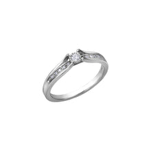Load image into Gallery viewer, 030013 OUT OF STOCK PLEASE ALLOW 4 WEEKS FOR DELIVERY 10K White Gold & 0.10CT TW Diamond Ring