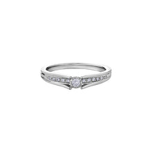 Load image into Gallery viewer, 030013 OUT OF STOCK PLEASE ALLOW 4 WEEKS FOR DELIVERY 10K White Gold & 0.10CT TW Diamond Ring