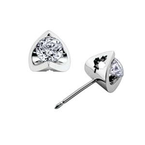 E2318W50 OUT OF STOCK, PLEASE ALLOW 3-4 WEEKS FOR DELIVERY 14KT White Gold .50CT TW Canadian Diamond Stud Earrings