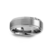 Load image into Gallery viewer, 130597 Brushed & Polished Tungsten Wedding Band Size 10