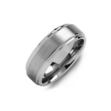 Load image into Gallery viewer, 130597 Brushed & Polished Tungsten Wedding Band Size 10