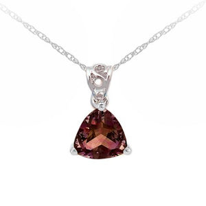 170129 OUT OF STOCK PLEASE ALLOW 3-4 WEEKS FOR DELIVERY 10K White Gold Garnet Pendant