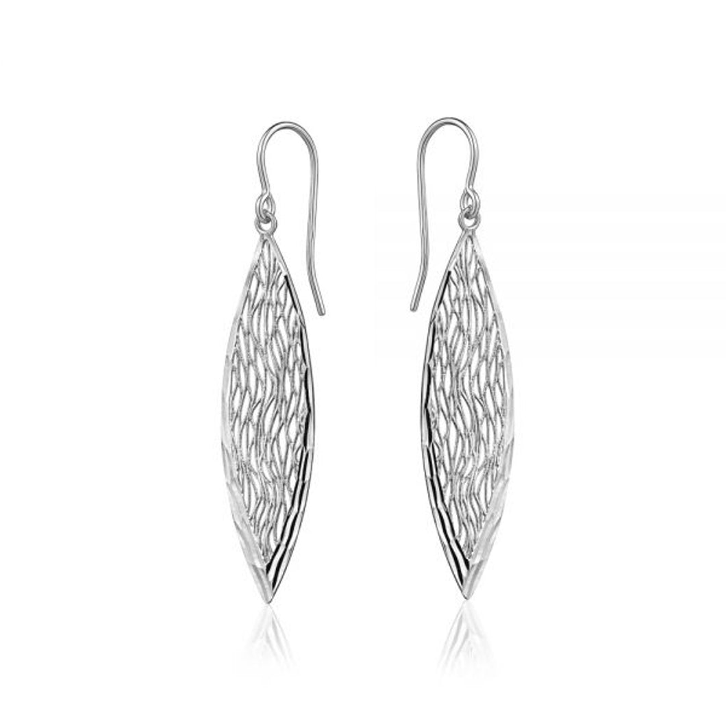 291354 Sterling Silver Filigree Dangle Earrings